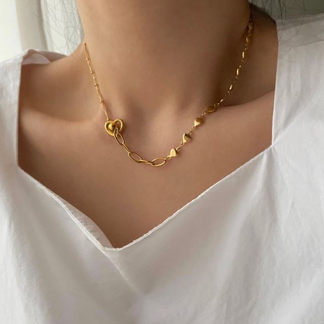 hass Heart Ball Two Way Necklace - 2color