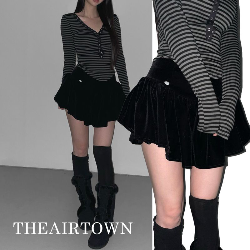 THEAIRTOWN（ザエアータウン）の「スエードカンカンパンプキンsk（スカート）」