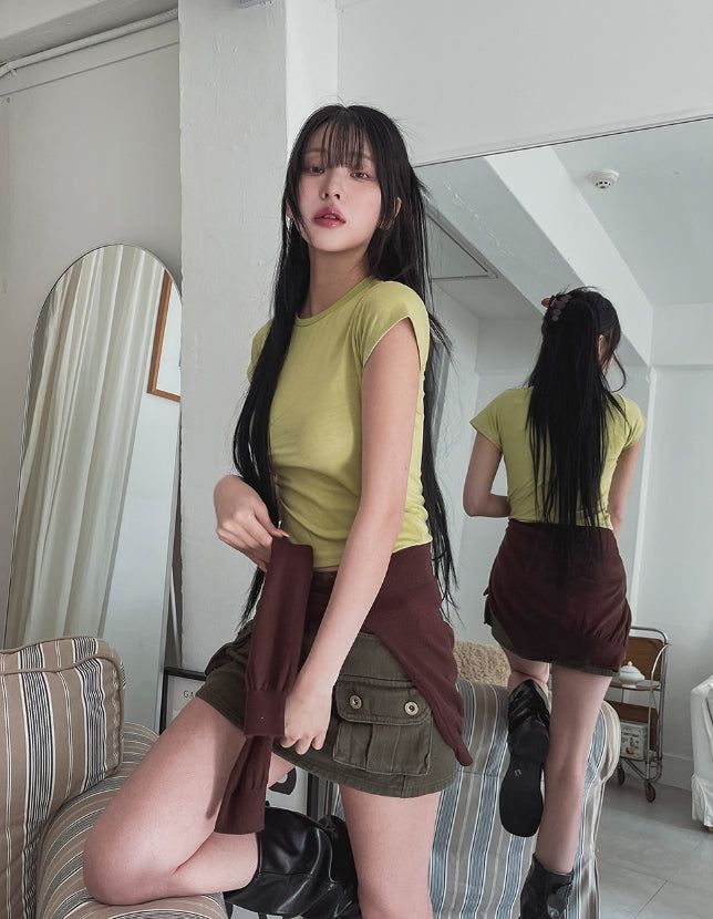 Hamil strap cargo skirt pants