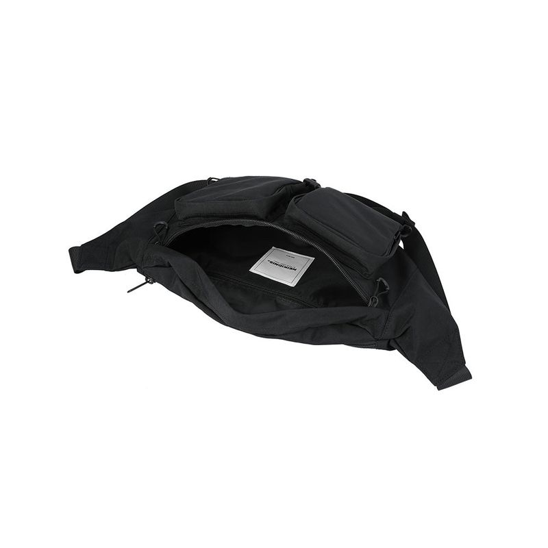 DOUBLE POCKET HIP SACK / BLACK