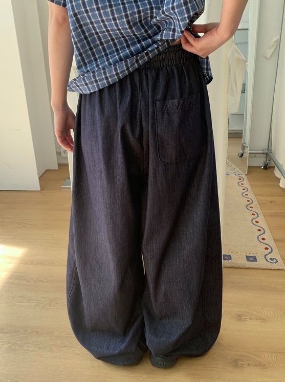 [unisex] Hashin Denim String Wide Pants