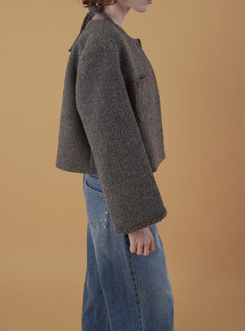 Poem tweed jacket_gray