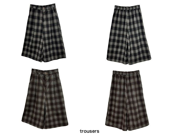 Fred Checkered Wool Capri Bermuda Pants