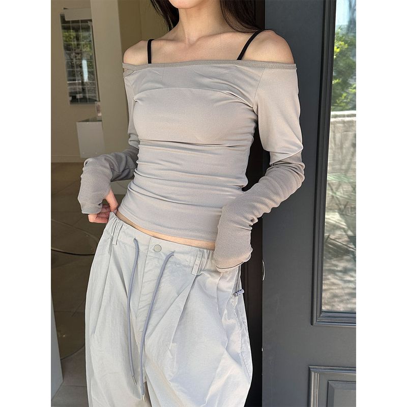 LAURANT（ロラン）の「[S/S] Off shoulder shirring long sleeves（Tops）」