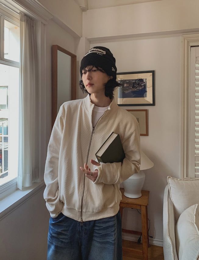 2PLAN（ツープラン）の「Air Breeze Waffle Warmer Zip-Up（Tops）」