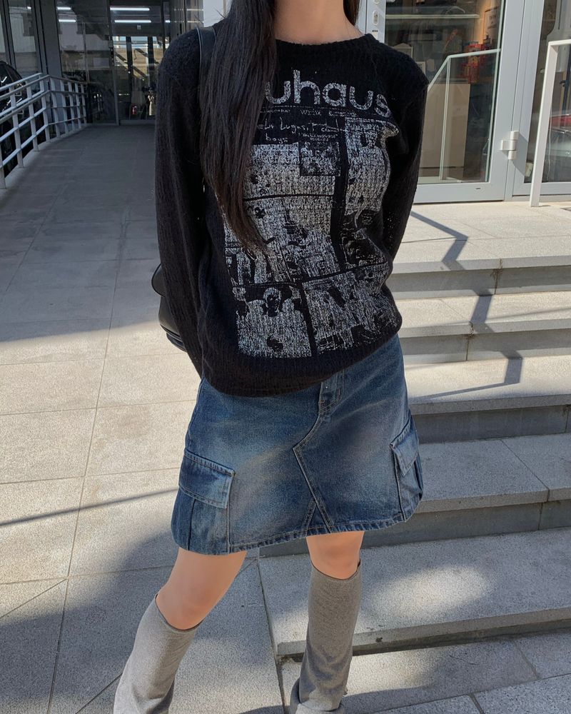 kyoive（コイブ）の「Cargo medium denim skirt（Skirts）」