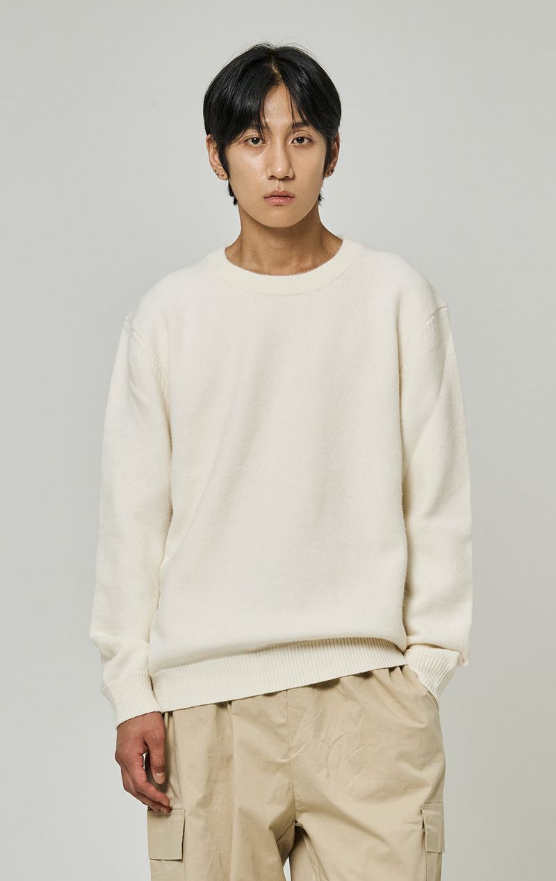 BASIC OVER FIT ROUND KNIT