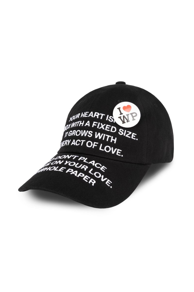 TEXT BALL CAP (BLACK)