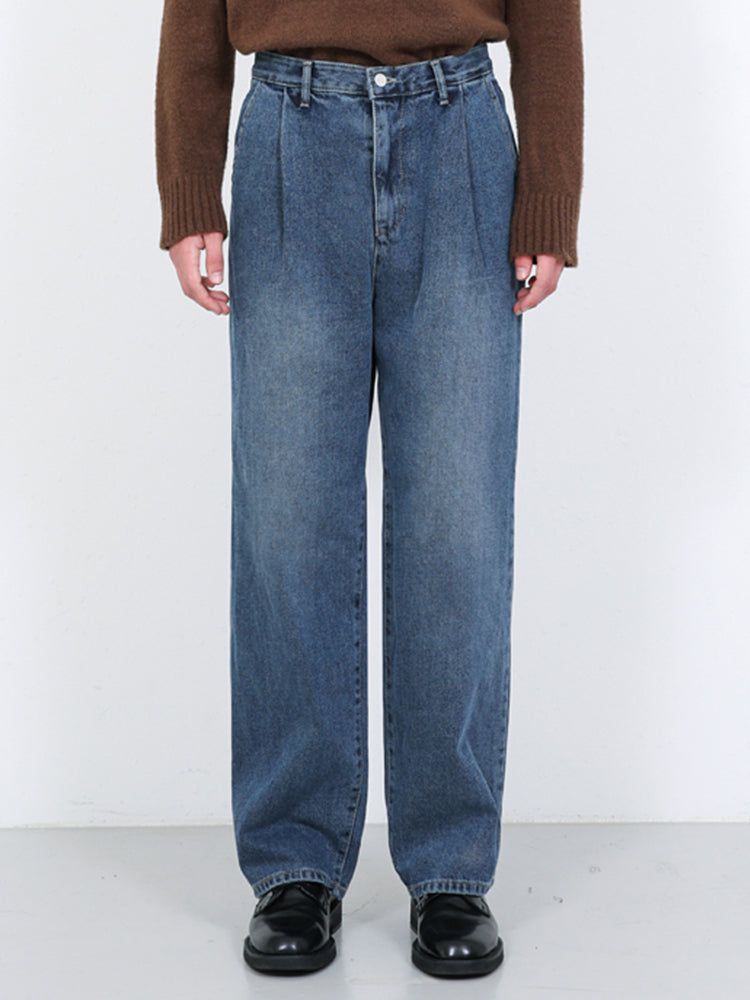 WAAR(ワル)の「M191 ONE TUCK LONG WIDE DENIM PANTS(Pants)」