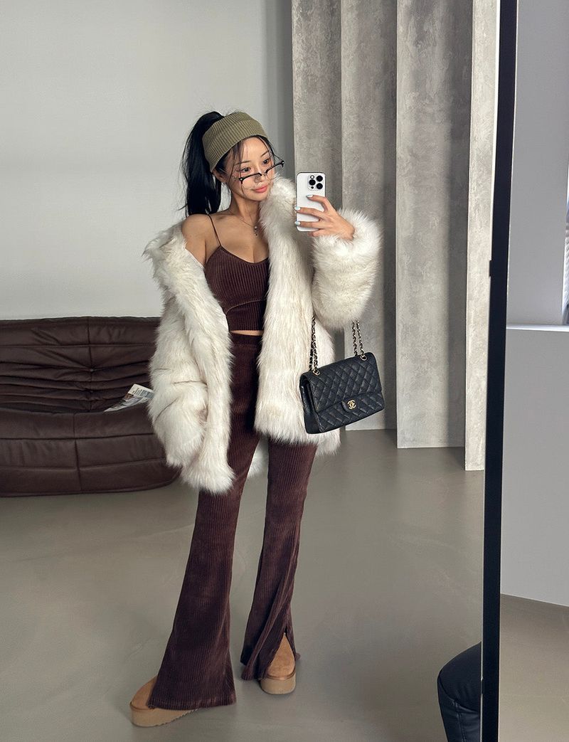 23FW Honey Fake Fur Jacket Coat