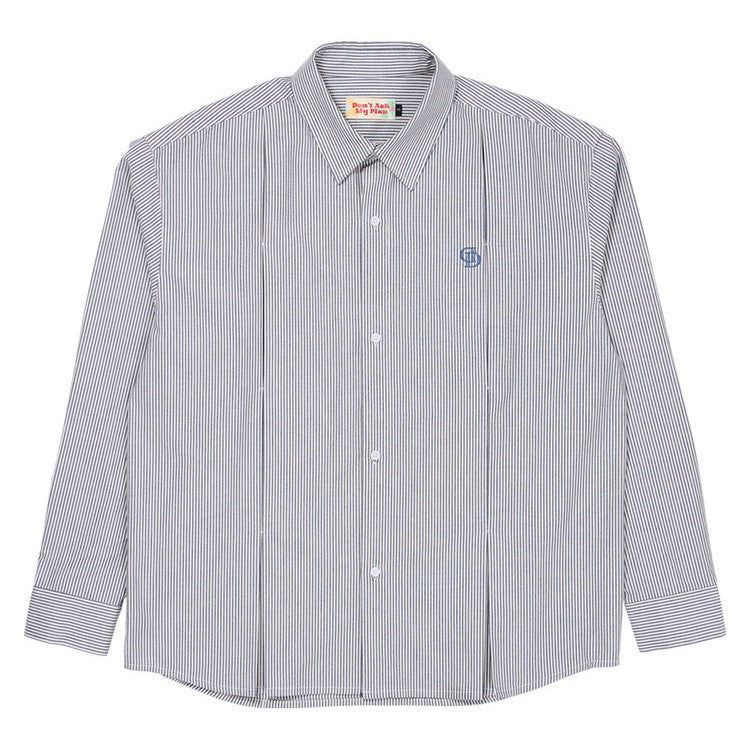 Don't Ask My Plan (DAMP)(ドントアスクマイプラン)の「STRIPE WIDE SHIRT_NAVY(Tops)」
