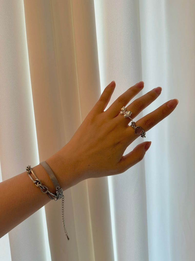 Silver belt bracelet