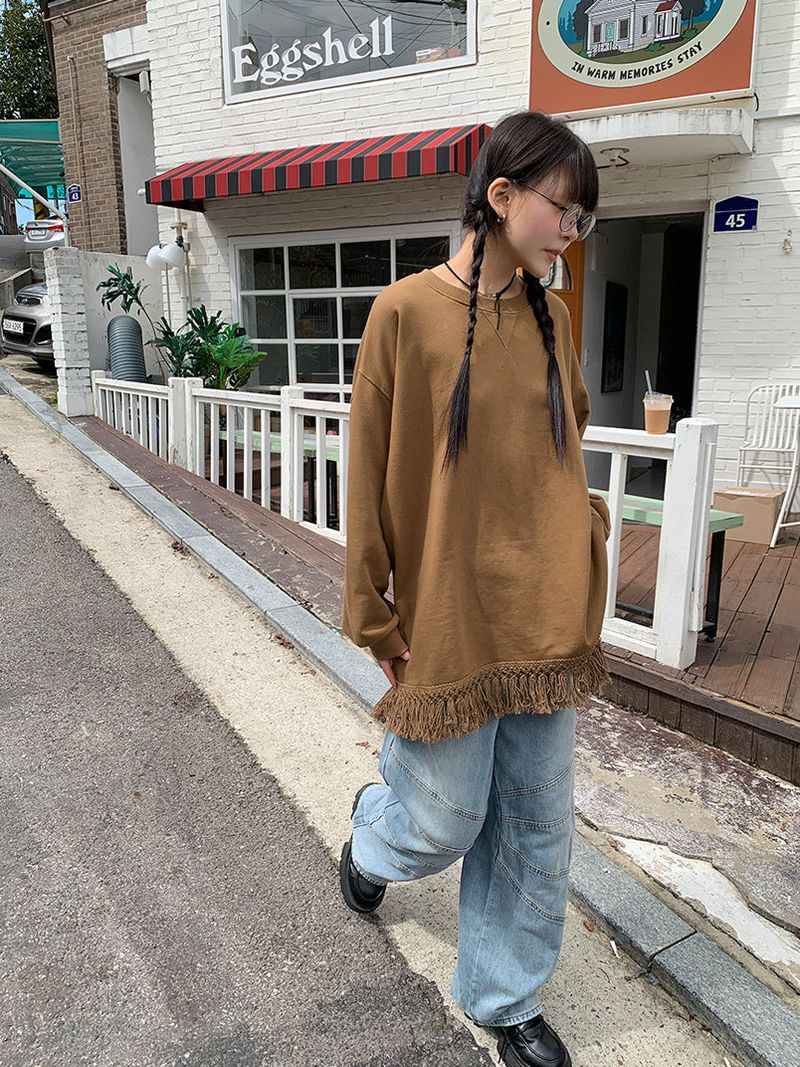 FRINGE TASSEL SWEAT SHIRT (3C)