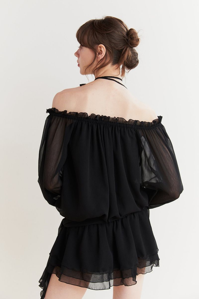 ANGEL HOOK DRESS black