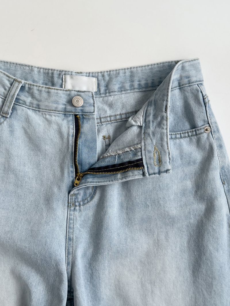 516 Washed Wide Denim Pants
