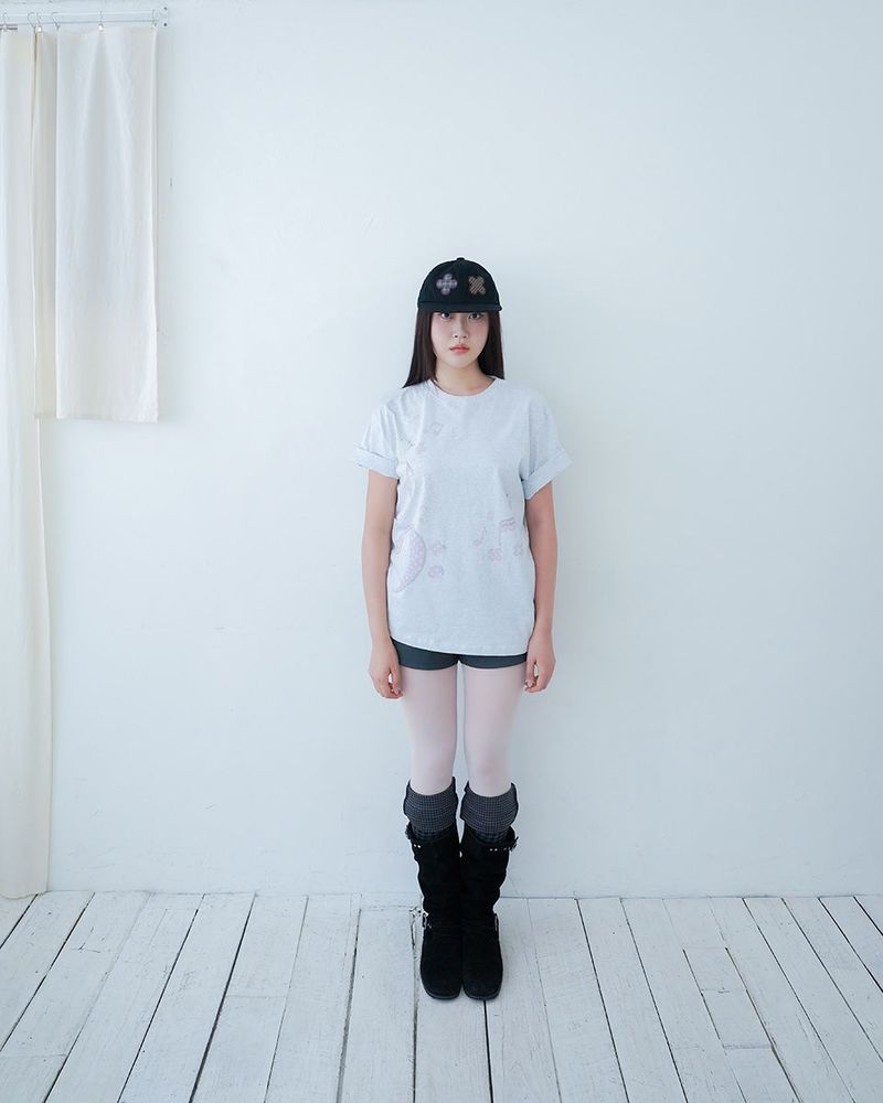 Do re mi T-shirt / white melange