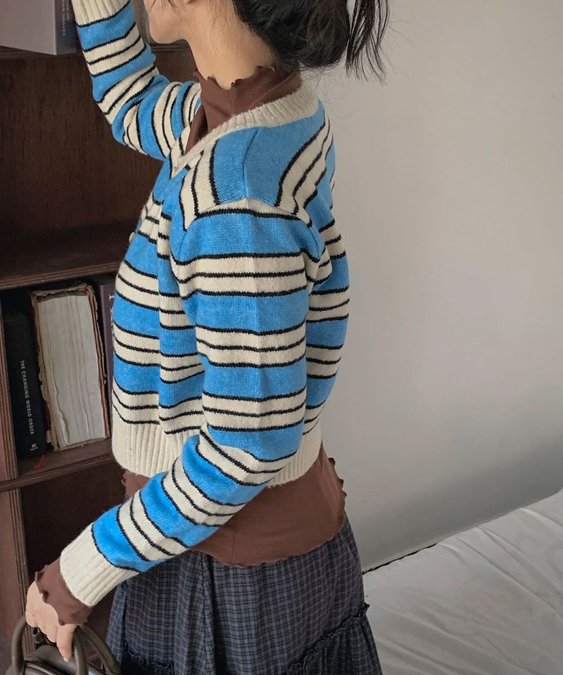Mode Stripe Cardigan