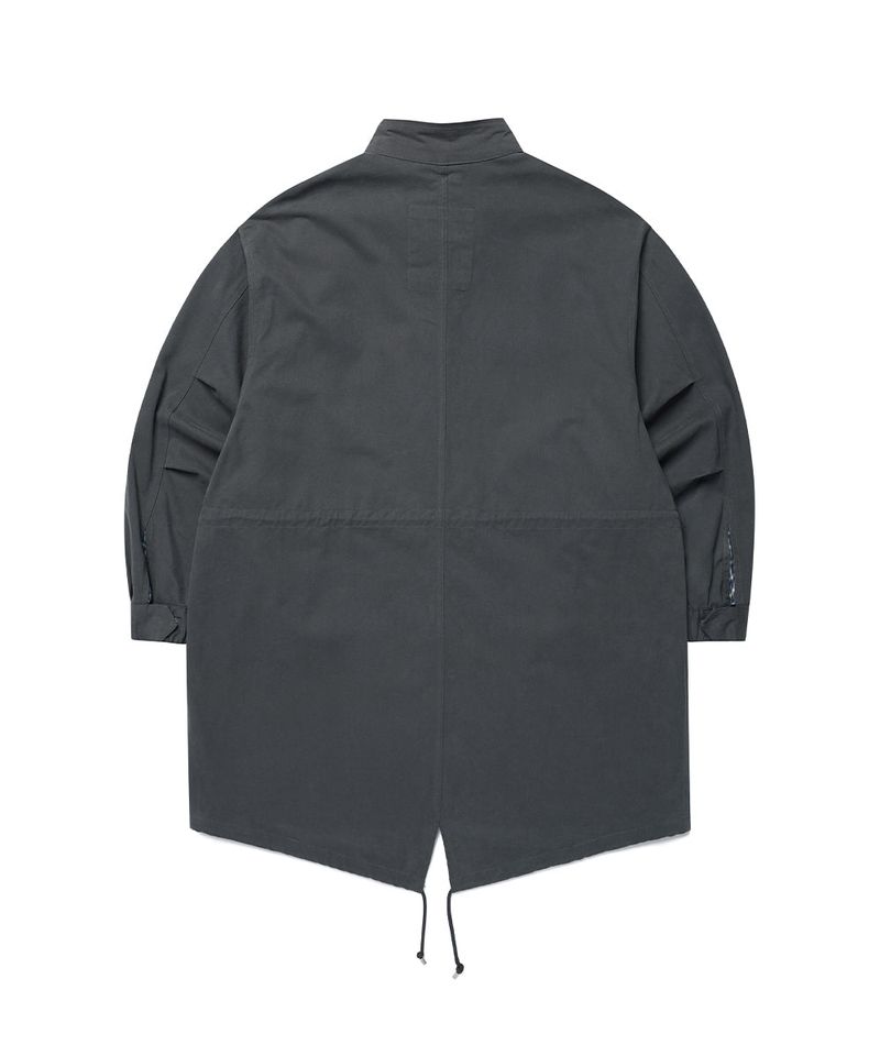 CHECK HOODED FISHTAIL JACKET CHARCOAL(CV2GFFB960A)