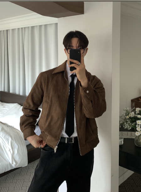 Bias Classic Bias Incision Suede Jacket