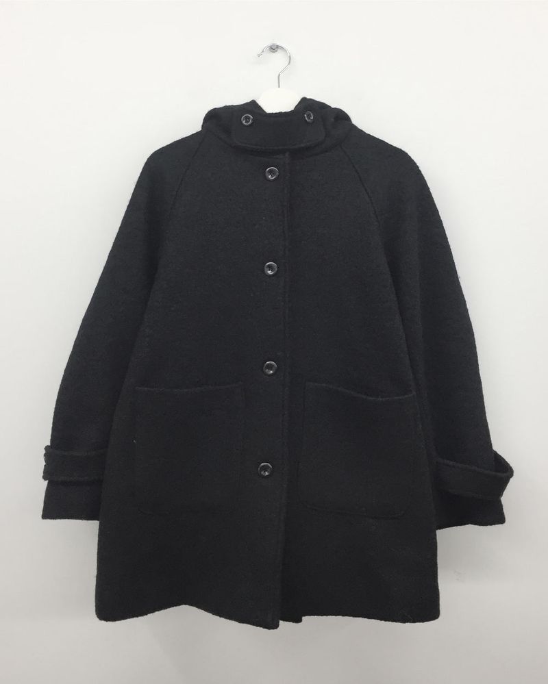 [MD Pick]Fine wool hooded half coat (2color)