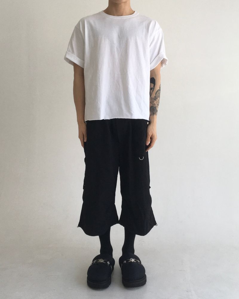 strap pintuck bermuda pants(3colors)