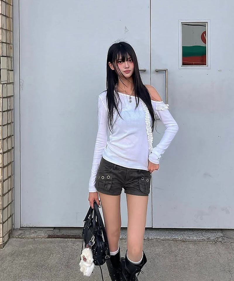 Frill Long Sleeve T-shirt