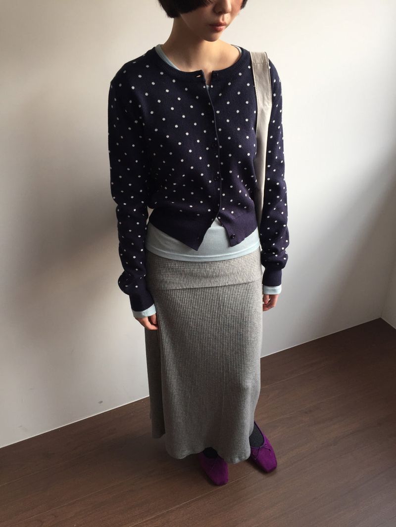 Vero Poa Dot Cardigan (3color)