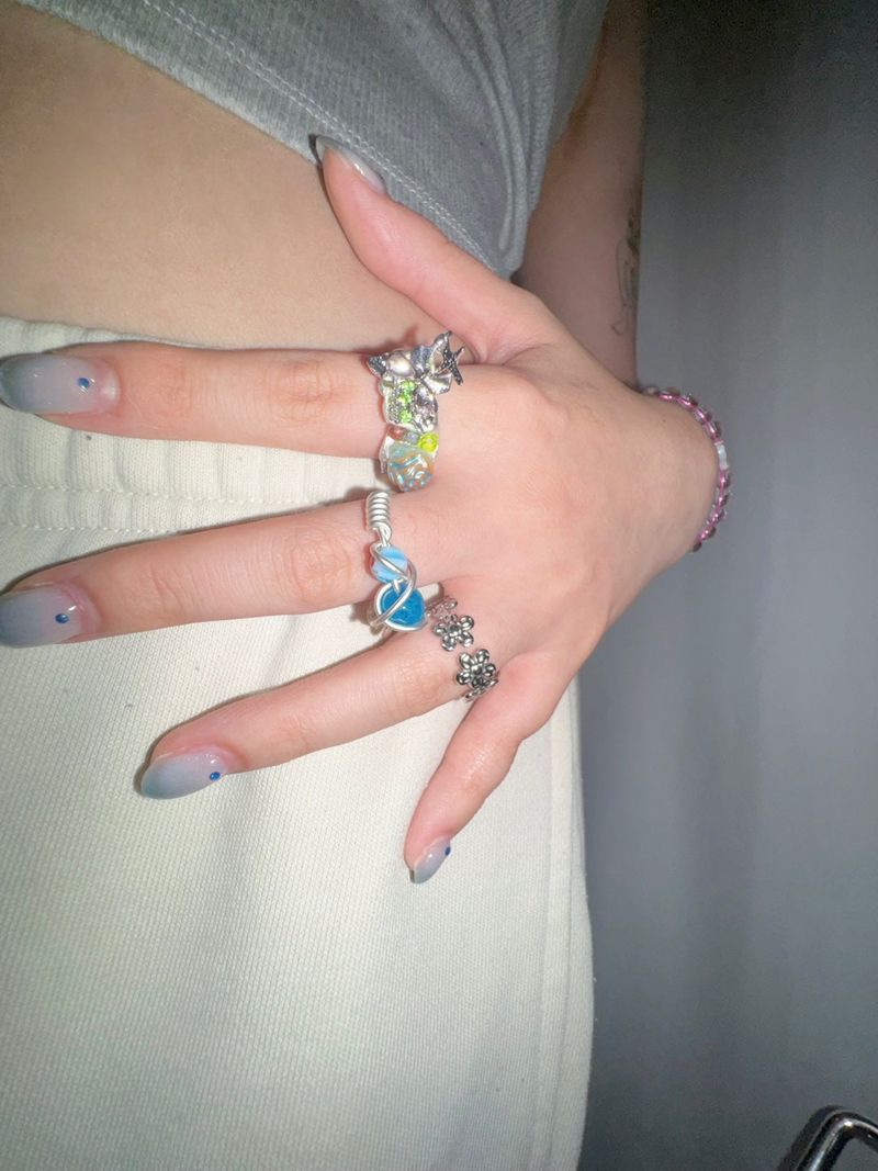 Blue ocean twist ring