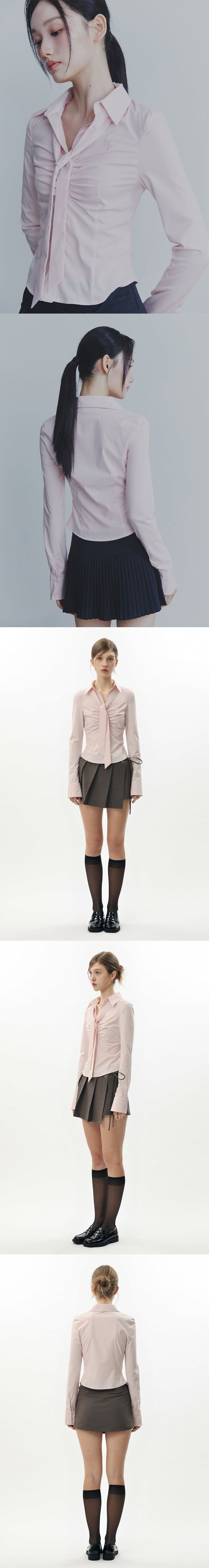 VIVIAN SCARF SHIRT pink