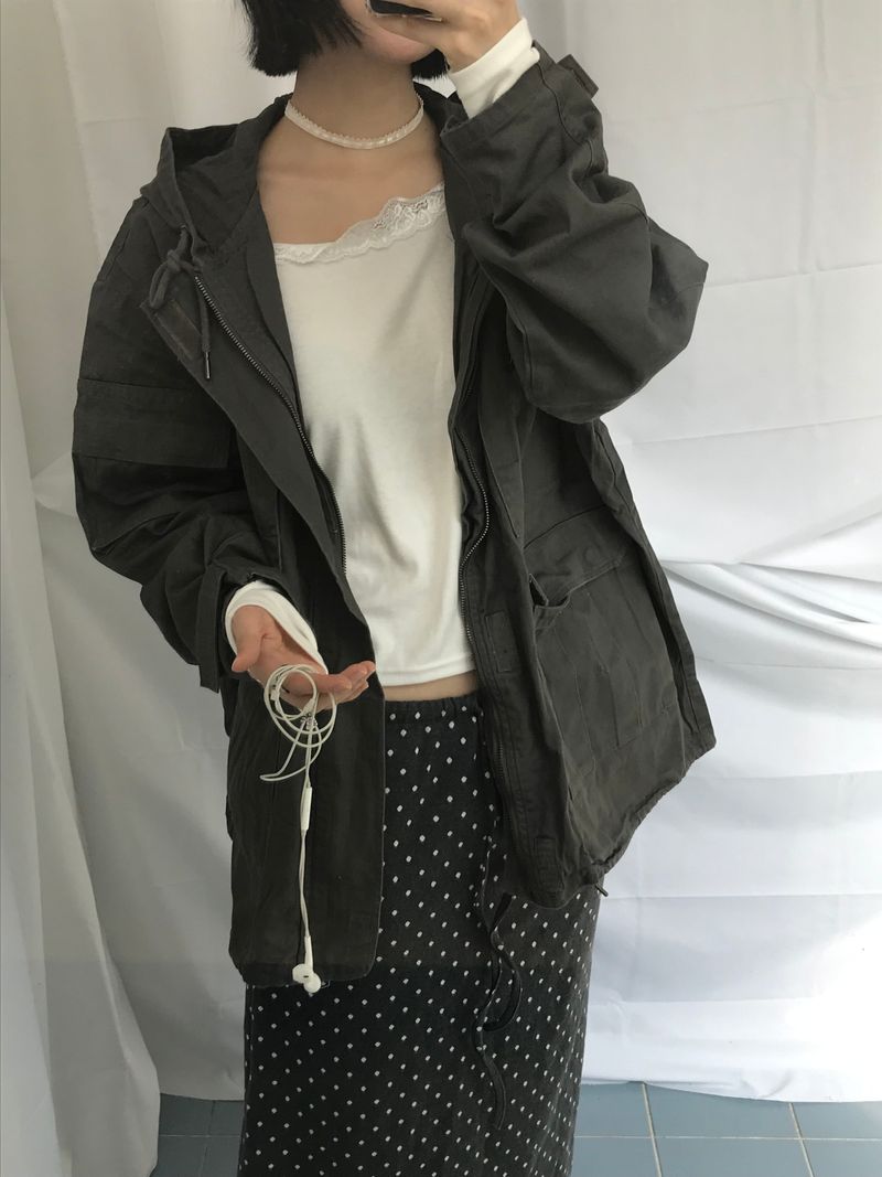 Vintage Pocket Half Bomber Jacket