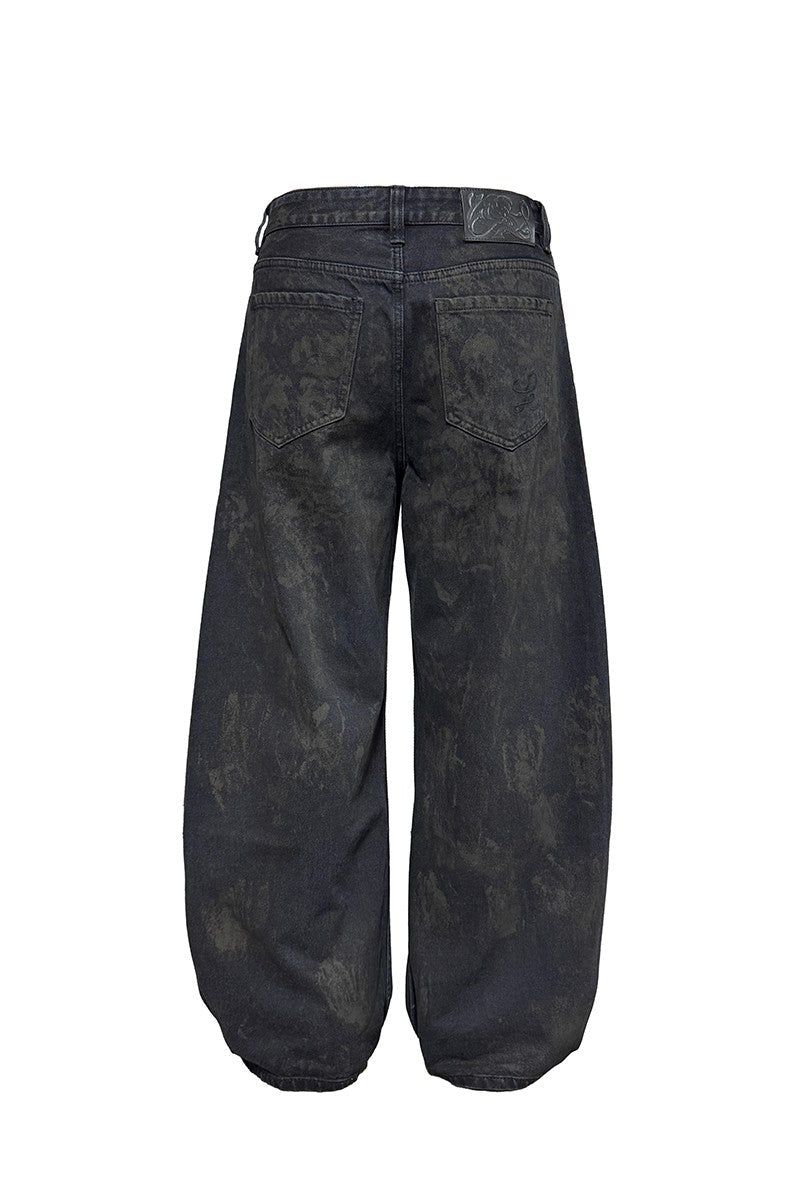 Washed Black Banana Jeans