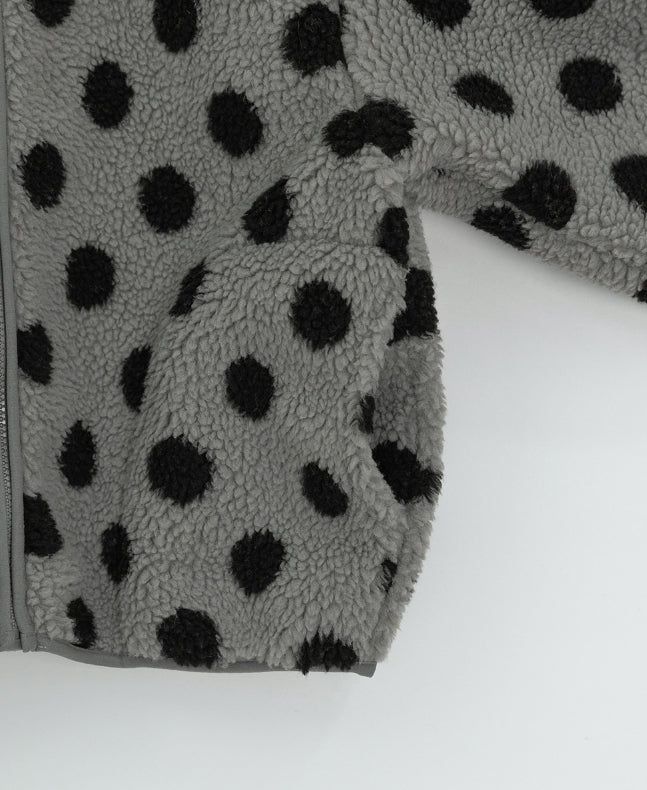 Ratmaru Dot Fleece Zip-Up Jumper