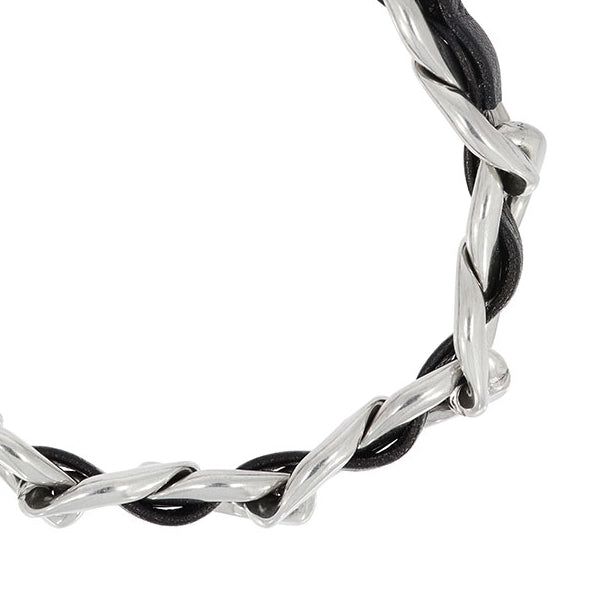 [LAN ARCHIVE] Flat Leather Chain Bracelet