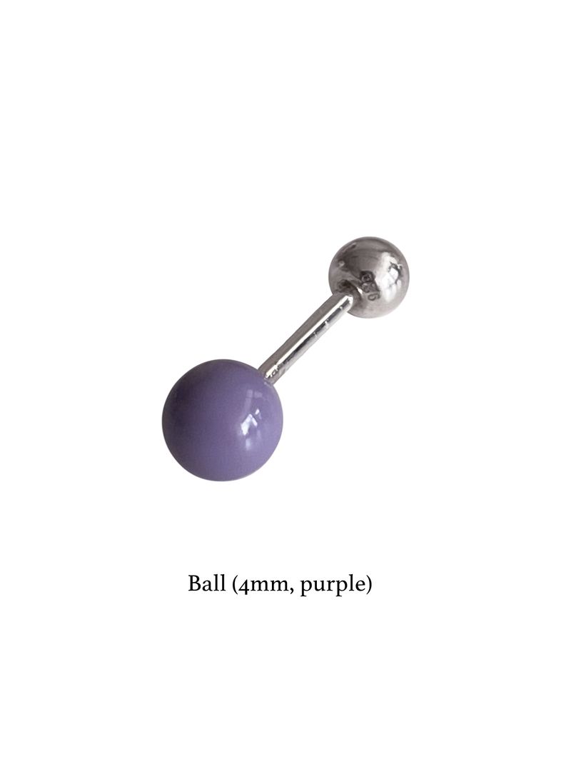 パステルドゥードゥルピアス（パープル）-チューリップ