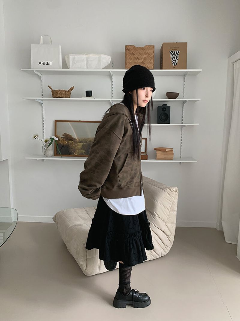 CAMO 2WAY SWEAT HOODIE (2C)