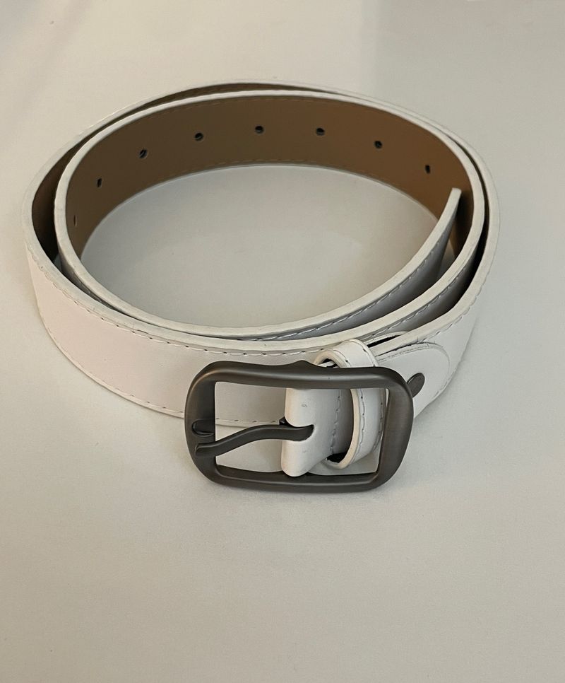 White Square Belt