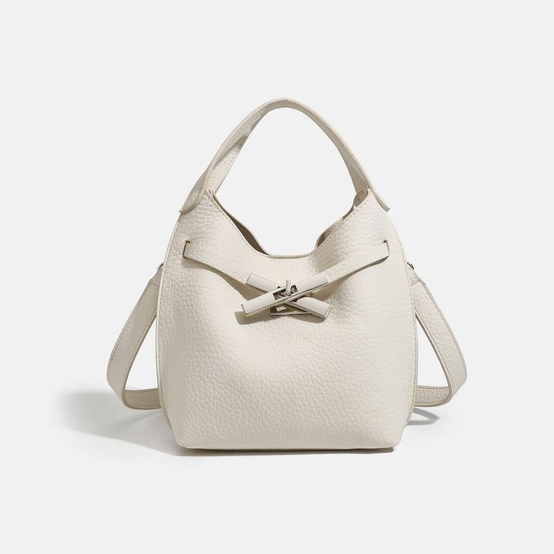 X Buckle Soft Leather Hobo Bag