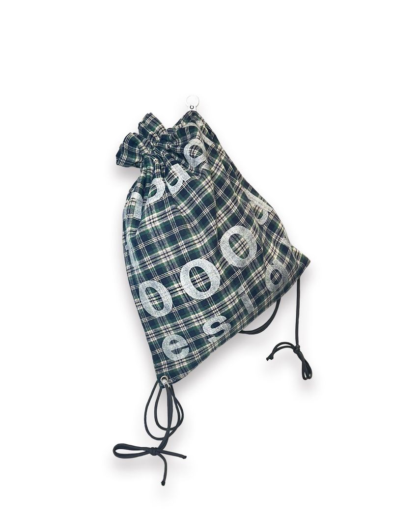 000 Design Check Gym Sack / Navy