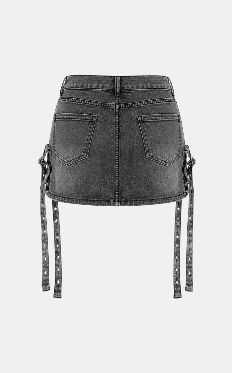 Luma Strap Denim Skirt