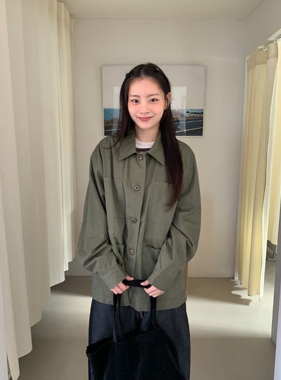 Tiol Cotton Collar Bomber Jacket