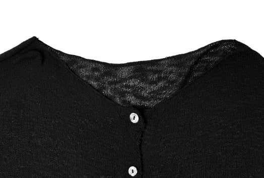 Buki Reversible See-Through Button Knit Cardigan