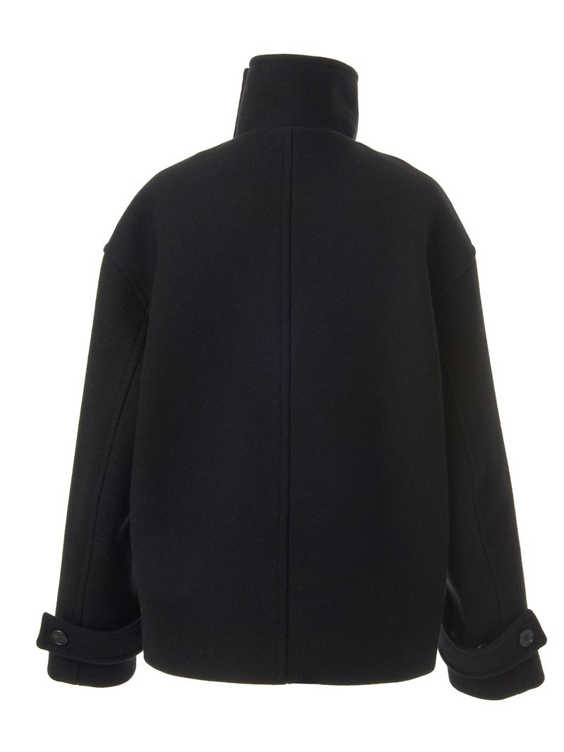 HIGHNECK HALF COAT_BLACK
