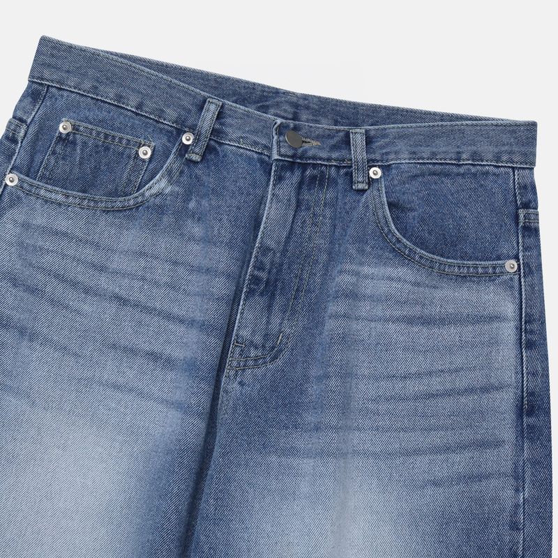 Nerd wide brush denim pants