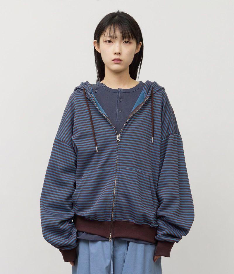 HIFIFNK（ハイファイファンク）の「Kio Striped Zip Hoodie（Tops）」