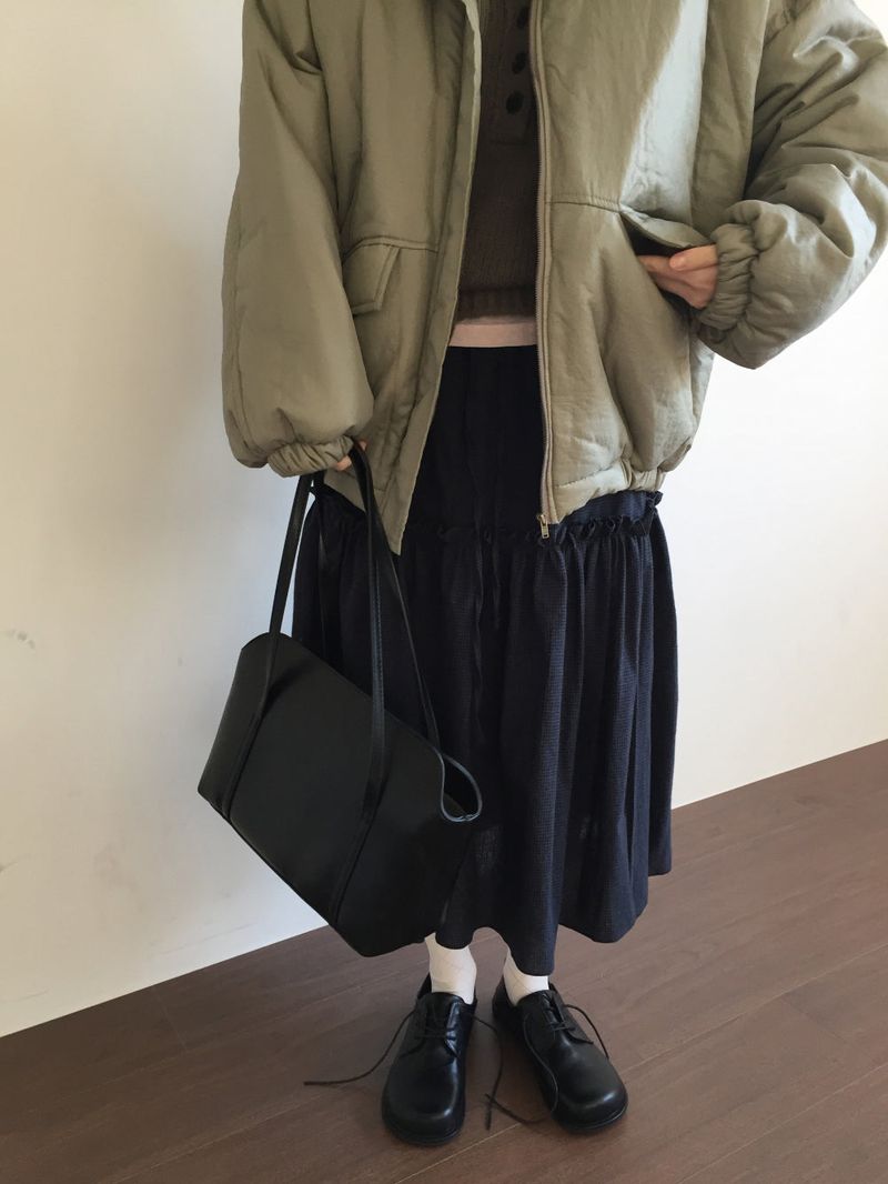 Romantic check frill skirt (2color)