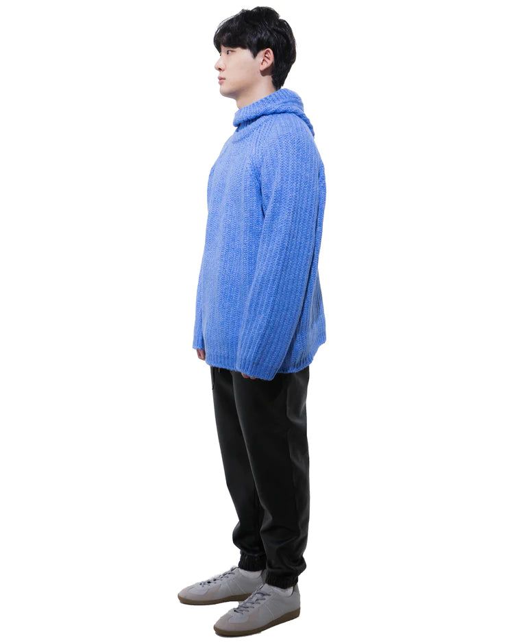 フードつきニット-BLUE (送料込)- WooStore