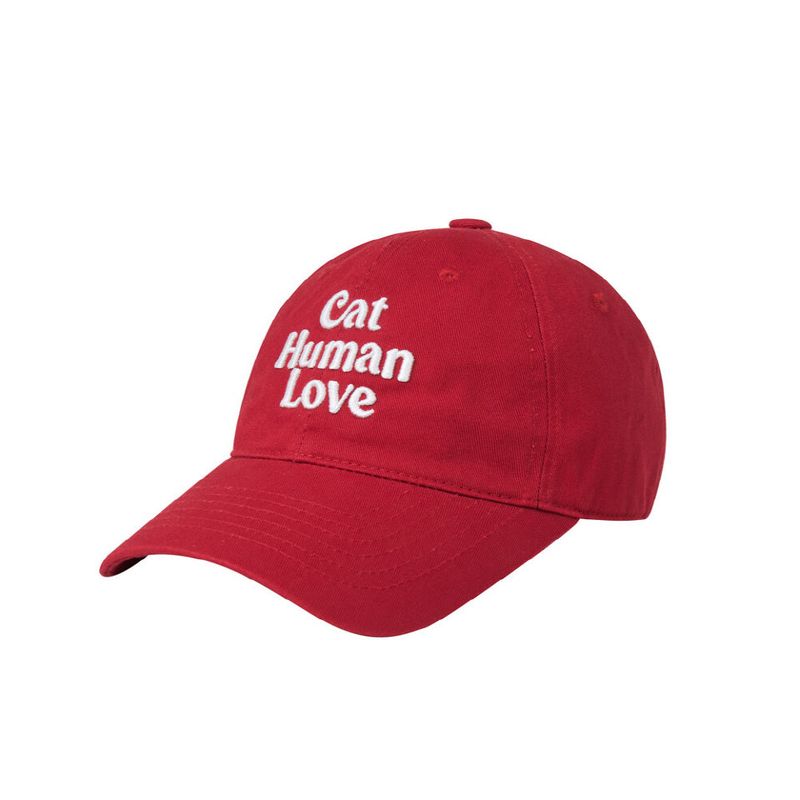 Human & Cat(ヒューマン&キャット)の「CAT HUMAN LOVE BALL CAP_RED(Hats)」