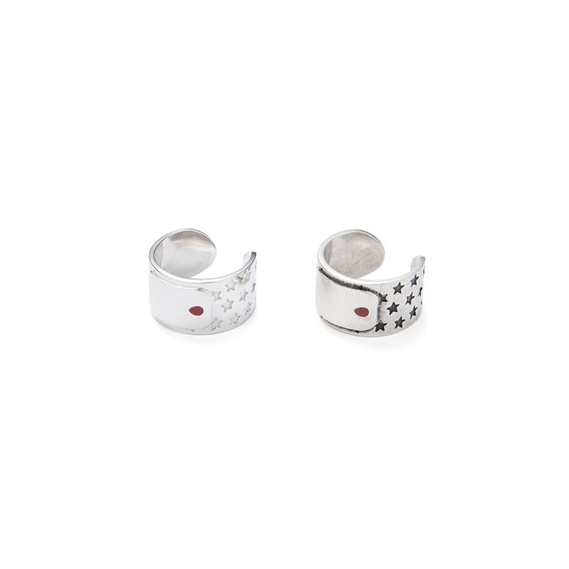 Blood Band-Aid Ring(Shiny Silver)