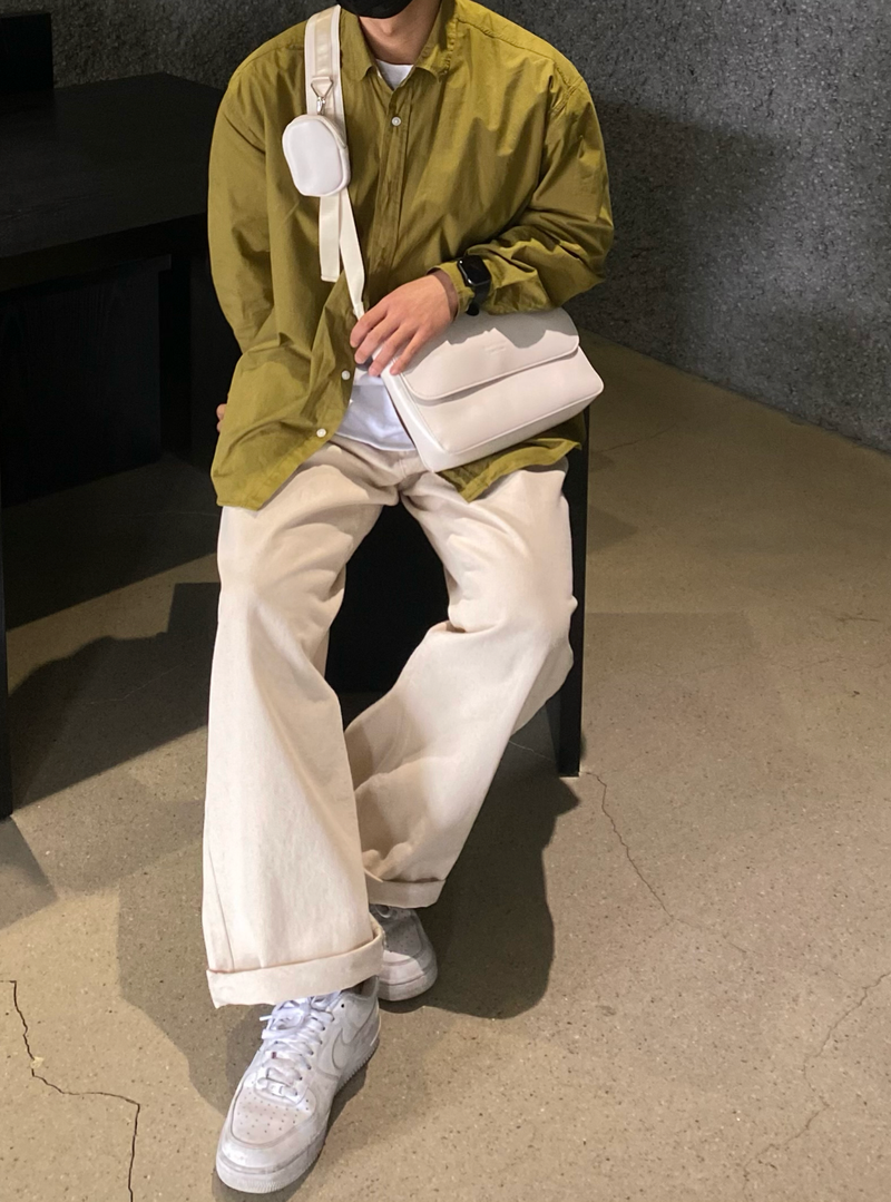 Ivory balloon wide pants