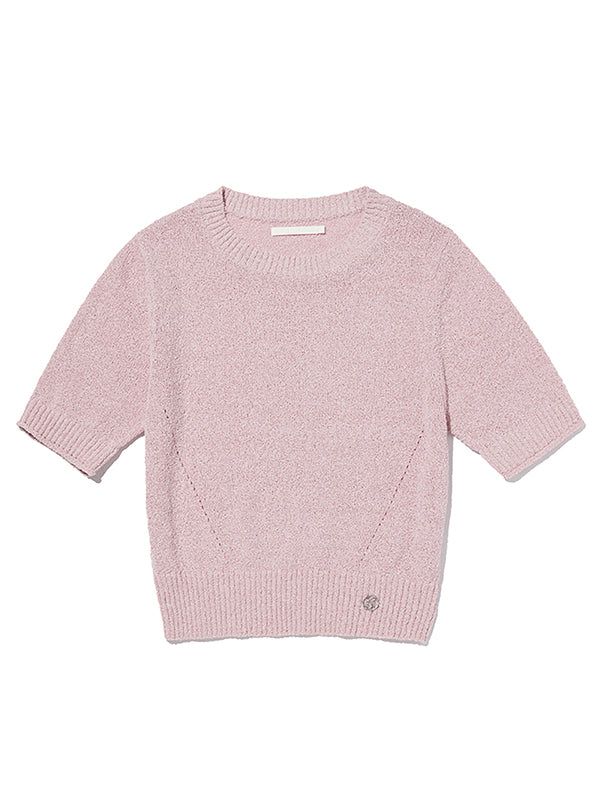 KIRSH（キルシー）の「COLLECTION HALF SLEEVE CROP KNIT [PINK]（Tops）」